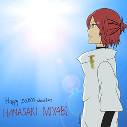 Happy 100,000 subs, Hanasaki Miyabi (Holostars) Happy 100,000 subs, Hanasaki Miyabi (Holostars)